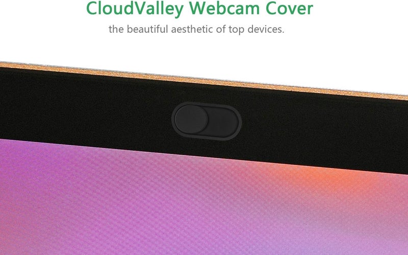 CloudValley Webcam Cover Slide, [5 Pack] 0.6mm-Thin Metal Web Camera Cover Sticker for MacBook Pro, MacBook Air, Laptop, iMac, PC, Surfcase, iPhone 8/7/6 Plus, Privacy Cover, Black-5 pcs - Image 2